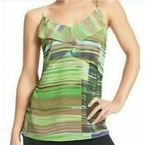 Cabi Vintage green flutter cami. Size XL